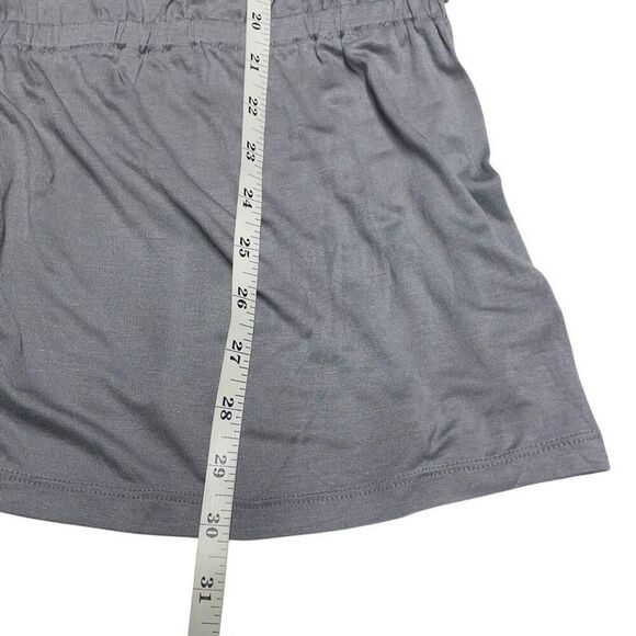 Old Navy Slate Gray Blue Double Flutter Sleeve Cinch Waist Top - Picture 5 of 6